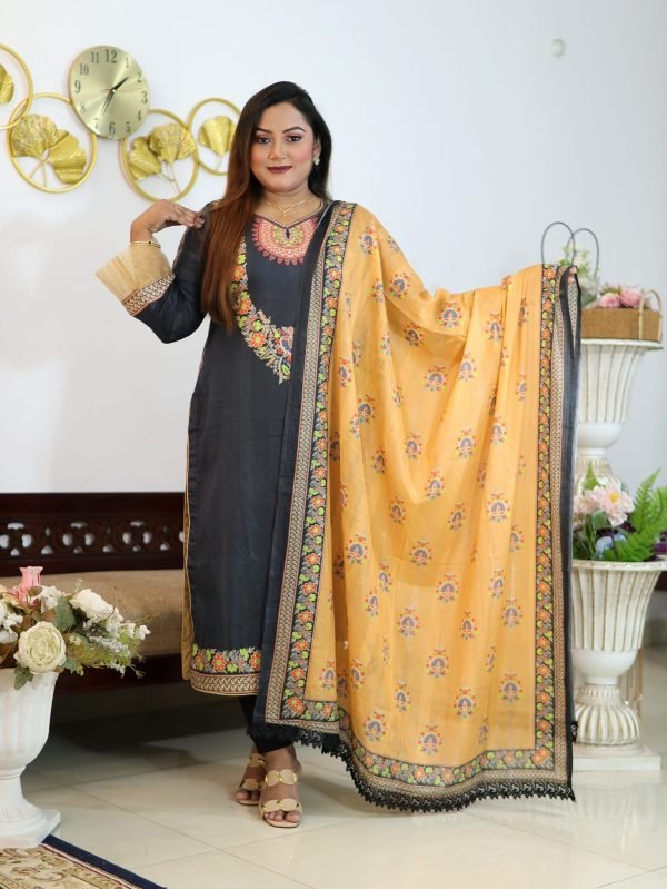 PAKISTANI INSPIRED MALHAR LAWN CODE 2 BLACK