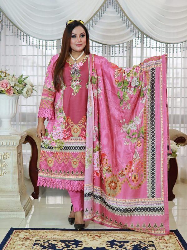 PAKISTANI INSPIRED MALHAR LAWN CODE 19 WINE