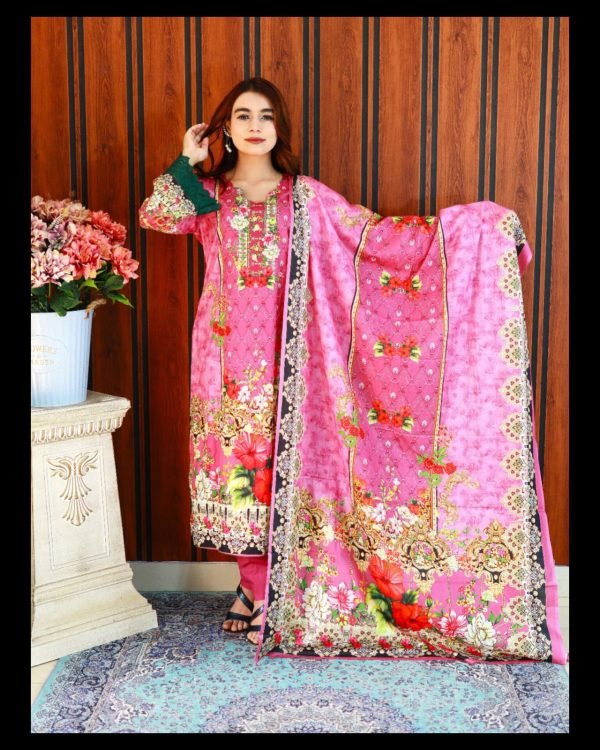PAKISTANI INSPIRED MALHAR LAWN CODE 25 MAGENTA