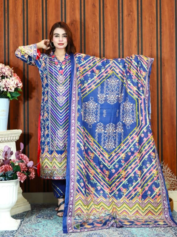 PAKISTANI INSPIRED MALHAR LAWN CODE 38 BLUE