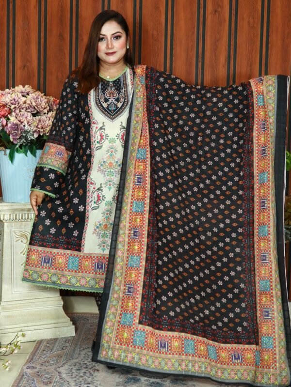 PAKISTANI INSPIRED KARIZMA LAWN CODE( 45 BLACK )