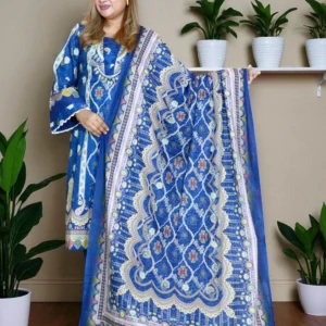 PAKISTANI INSPIRED MALHAR LAWN CODE 190 BLUE