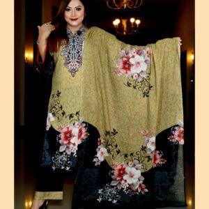 SWISS PURE COTTON LAWN ELEGENT  42 GOLDEN