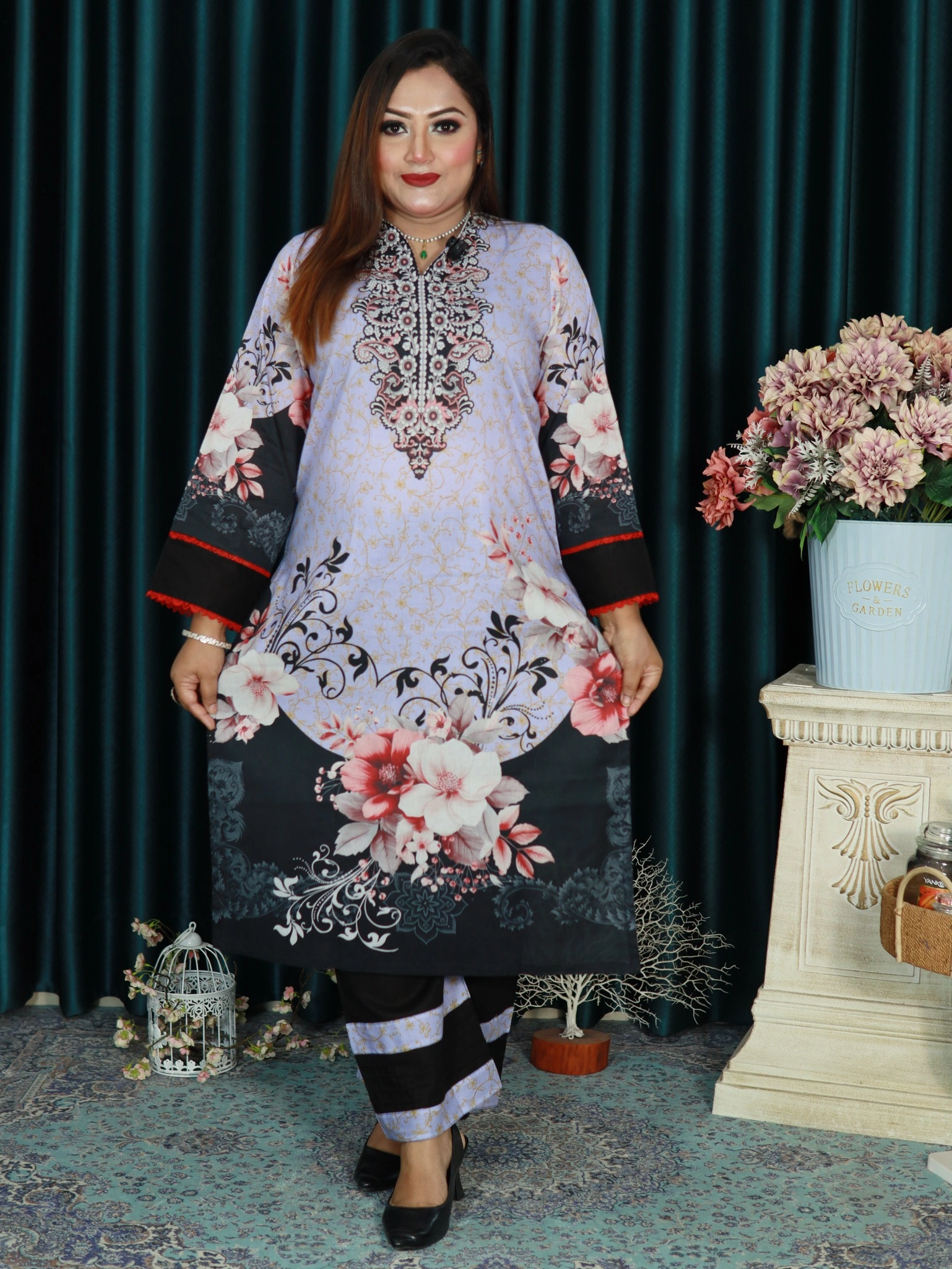 SWISS PURE COTTON LAWN 42 LAVENDER (6)