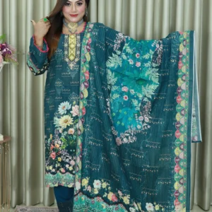 ELEGENT INSPIRED MALHAR LAWN EMBODARY 107 SEA GRREN COLOUR