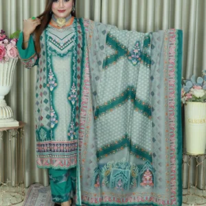 PAKISTANI INSPIRED MALHAR LAWN CODE ELEGENT 70 GREEN
