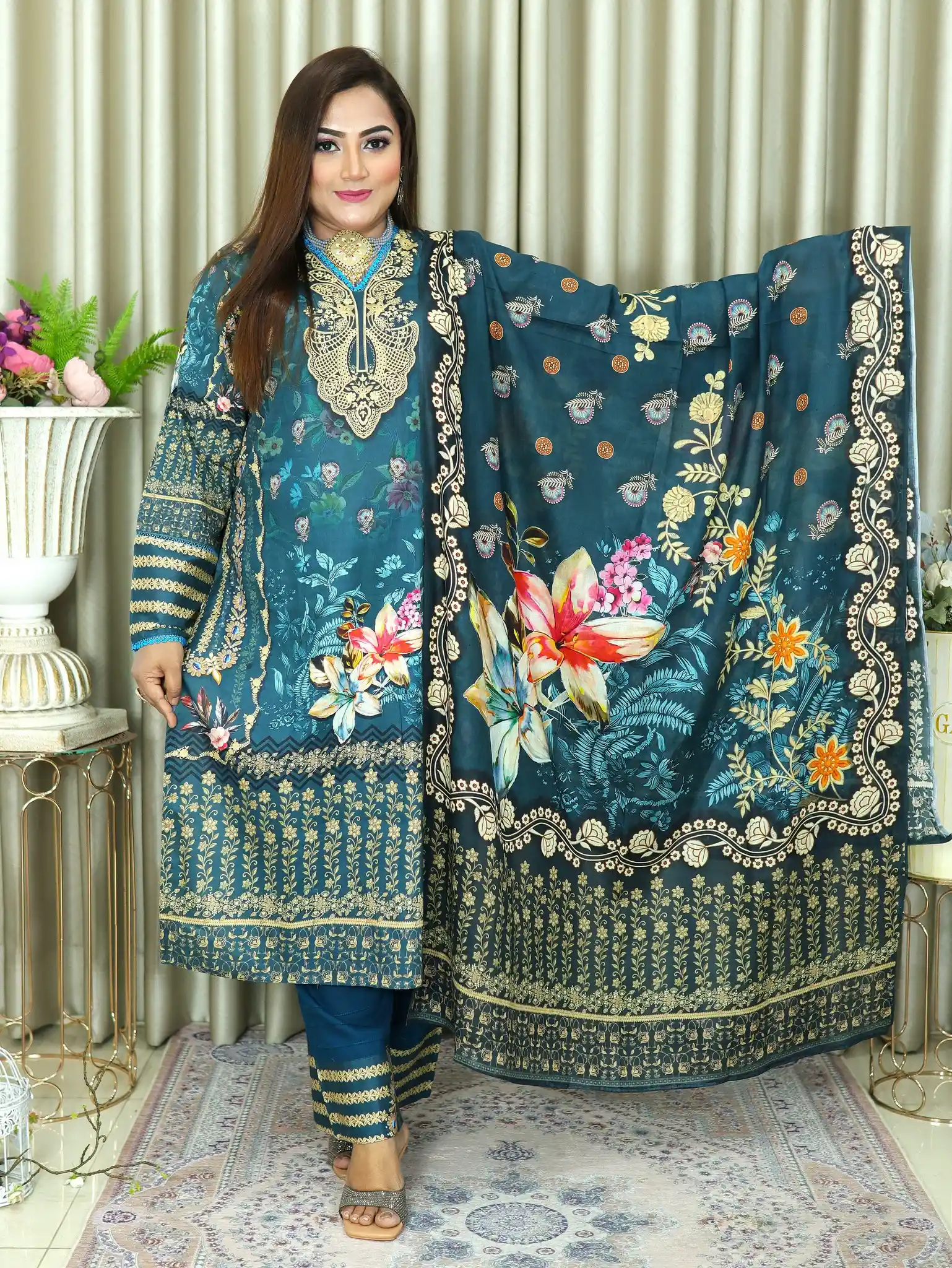 SWISS COTTON LAWN 1409 SEA GREEN (8)