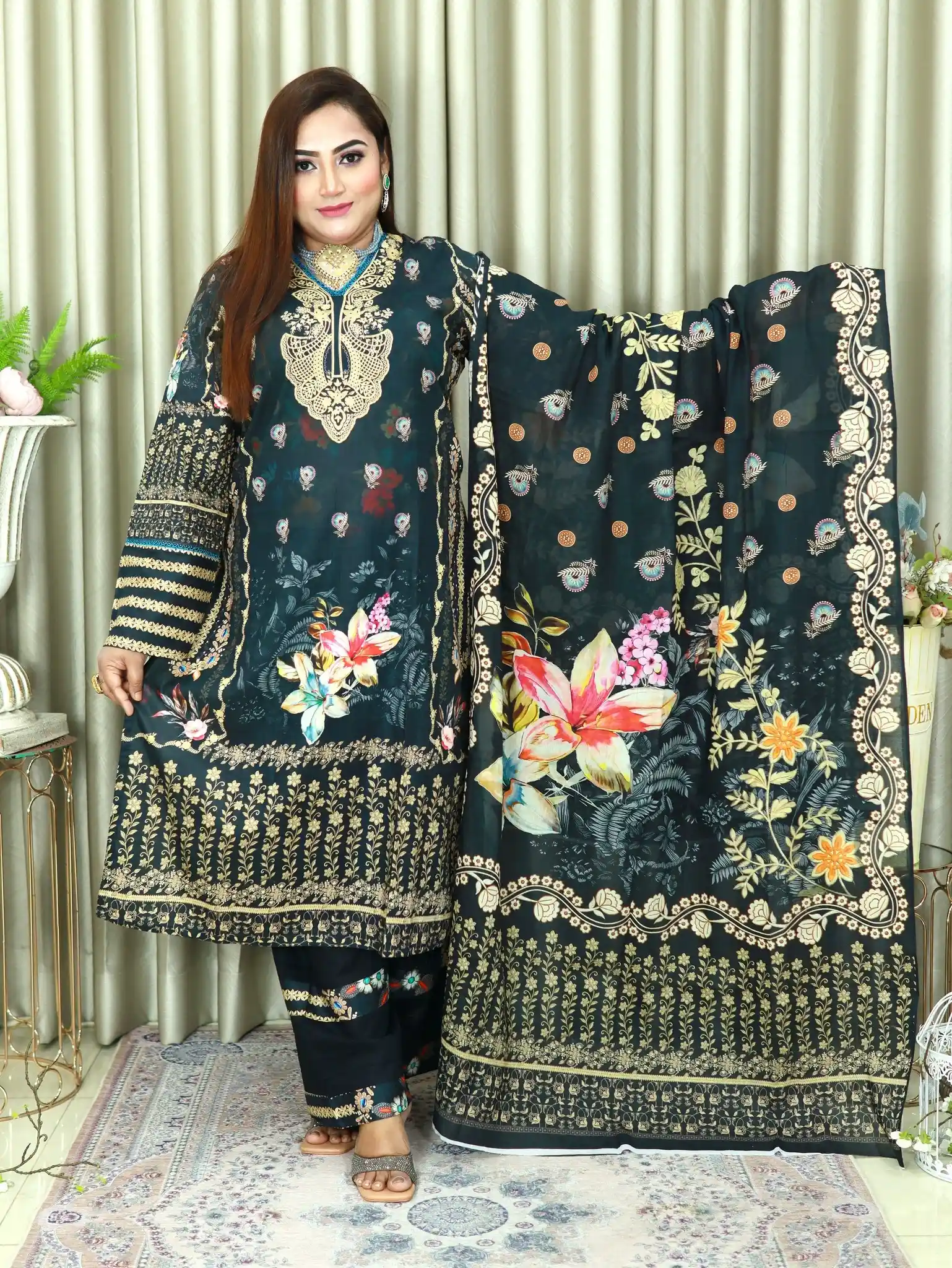 SWISS LAWN ELEGENT CODE 1409 BLACK COLOR (3)