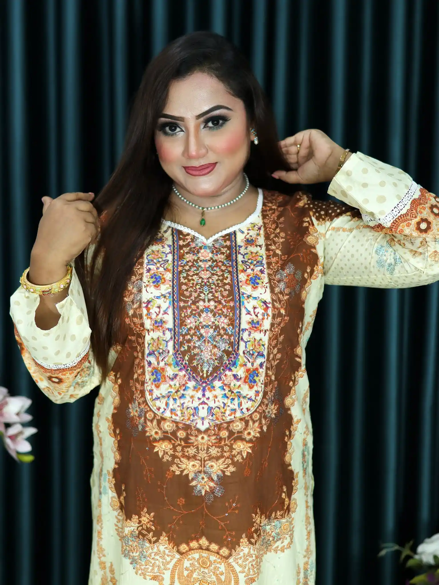 আনরেডি VIP ELEGENT CODE 121 CREAM COFFEE COLOR (2)