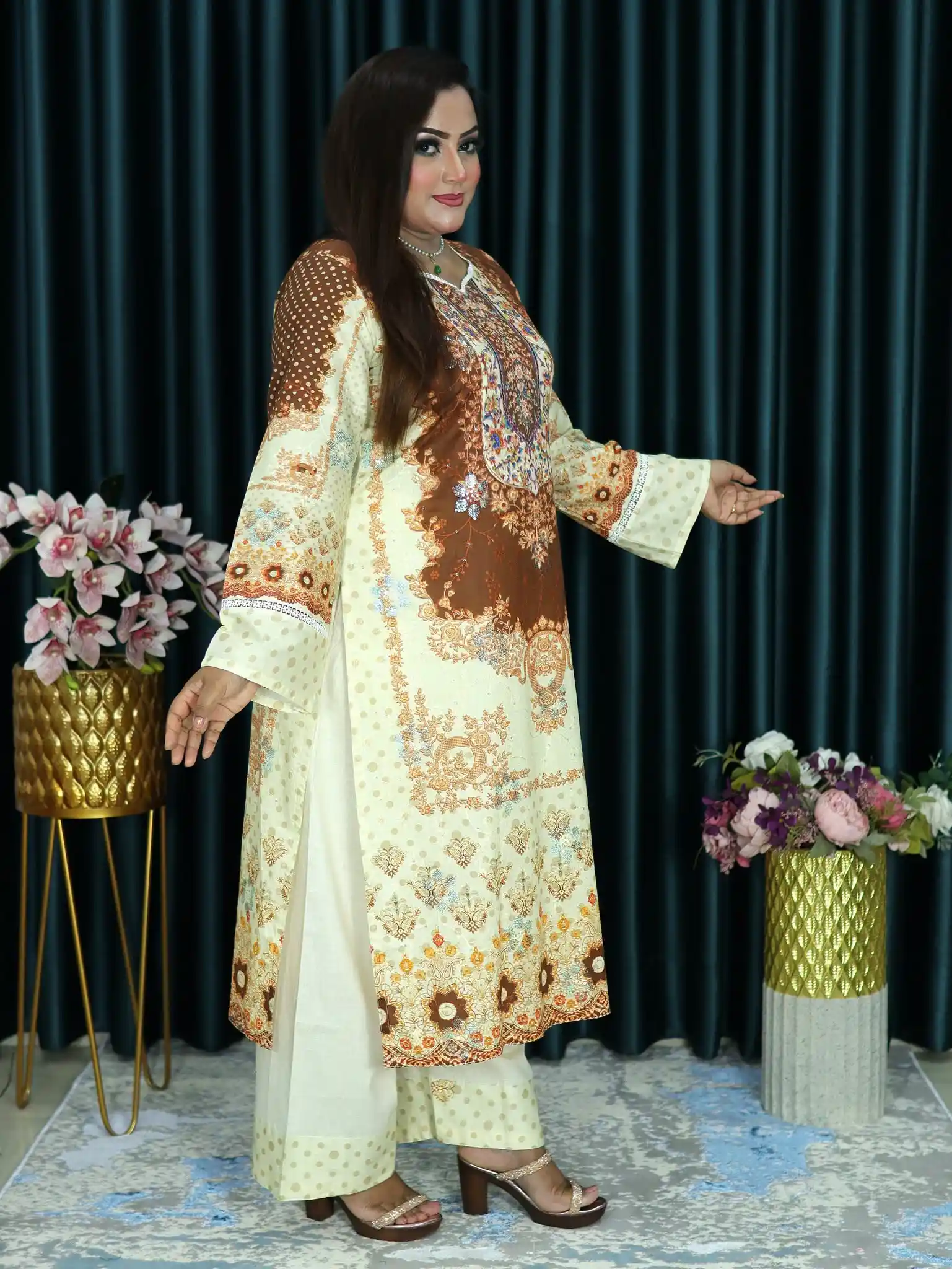 আনরেডি VIP ELEGENT CODE 121 CREAM COFFEE COLOR (5)