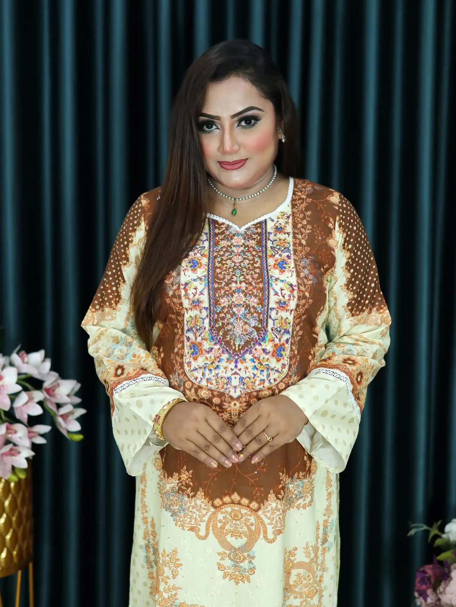 আনরেডি VIP ELEGENT CODE 121 CREAM COFFEE COLOR (6)