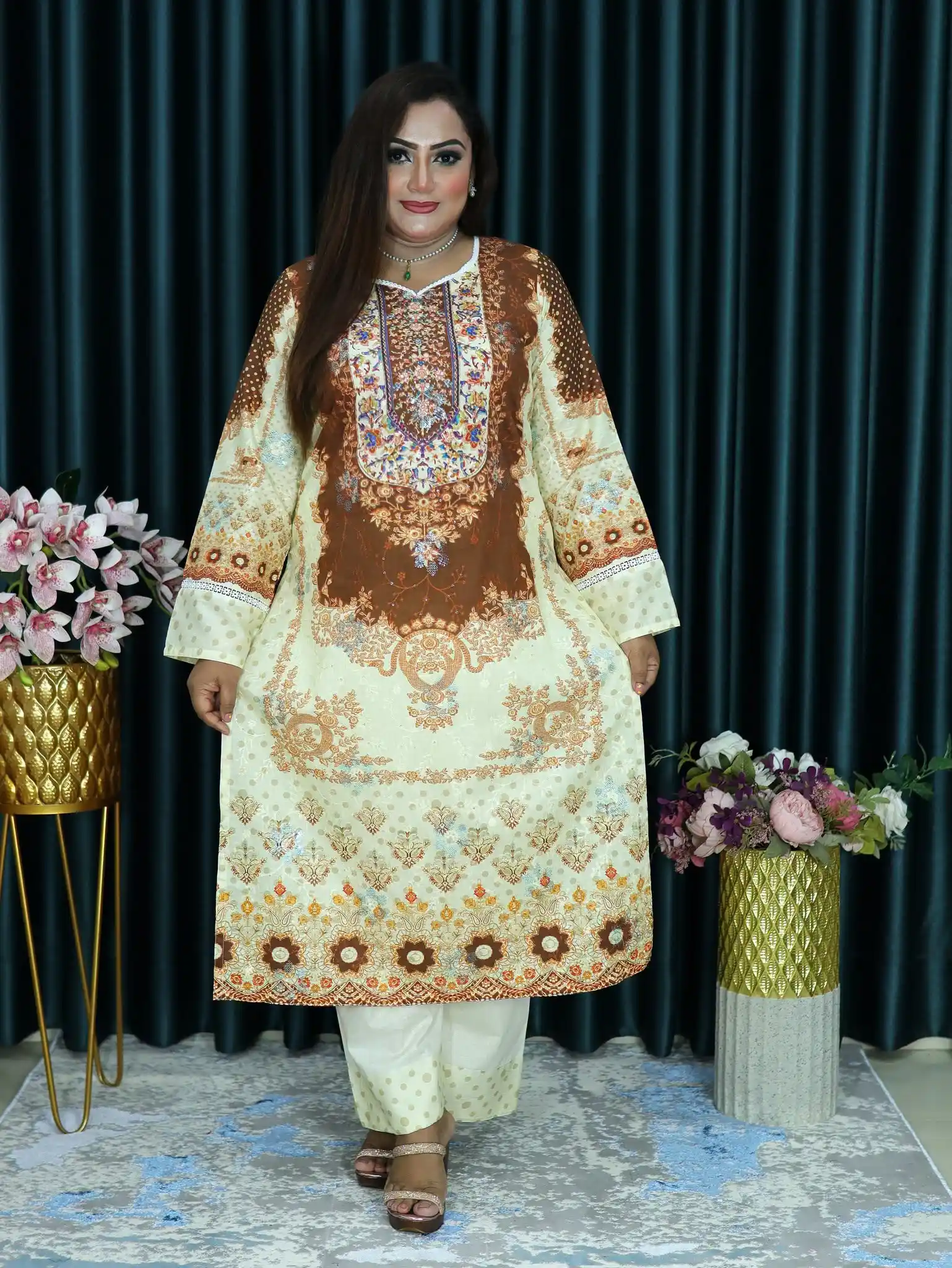 আনরেডি VIP ELEGENT CODE 121 CREAM COFFEE COLOR (7)