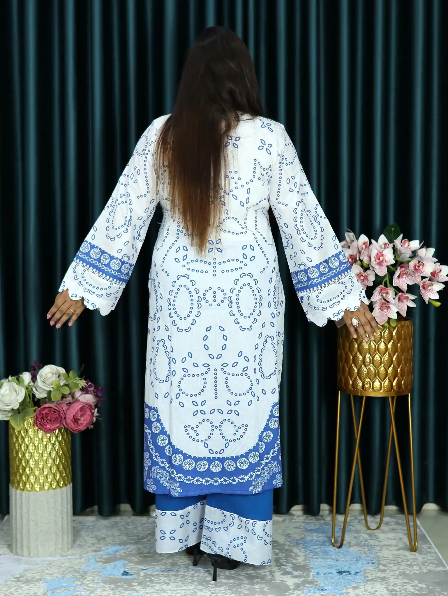 ELEGENT INSPIRED EMBODARY LAWN 126 WHITE & BLUE COLOR (6)