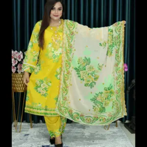 আনরেডি ELEGENT PAKISTANI INSPIRED ZIVA CODE 125 YELLOW COLOR