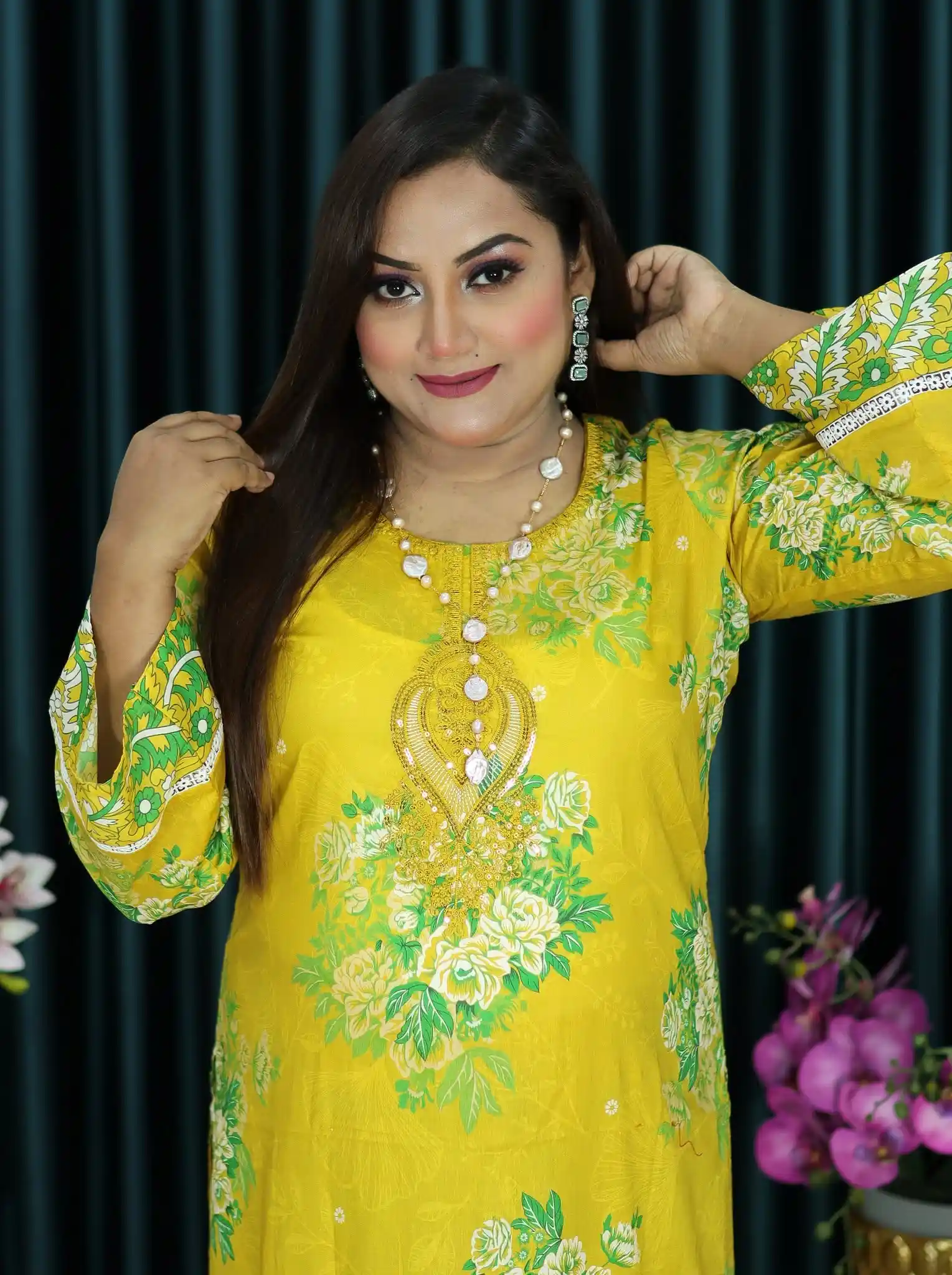 আনরেডি PAKISTANI INSPIRED ZIVA CODE 125 YELLOW COLOR (1)