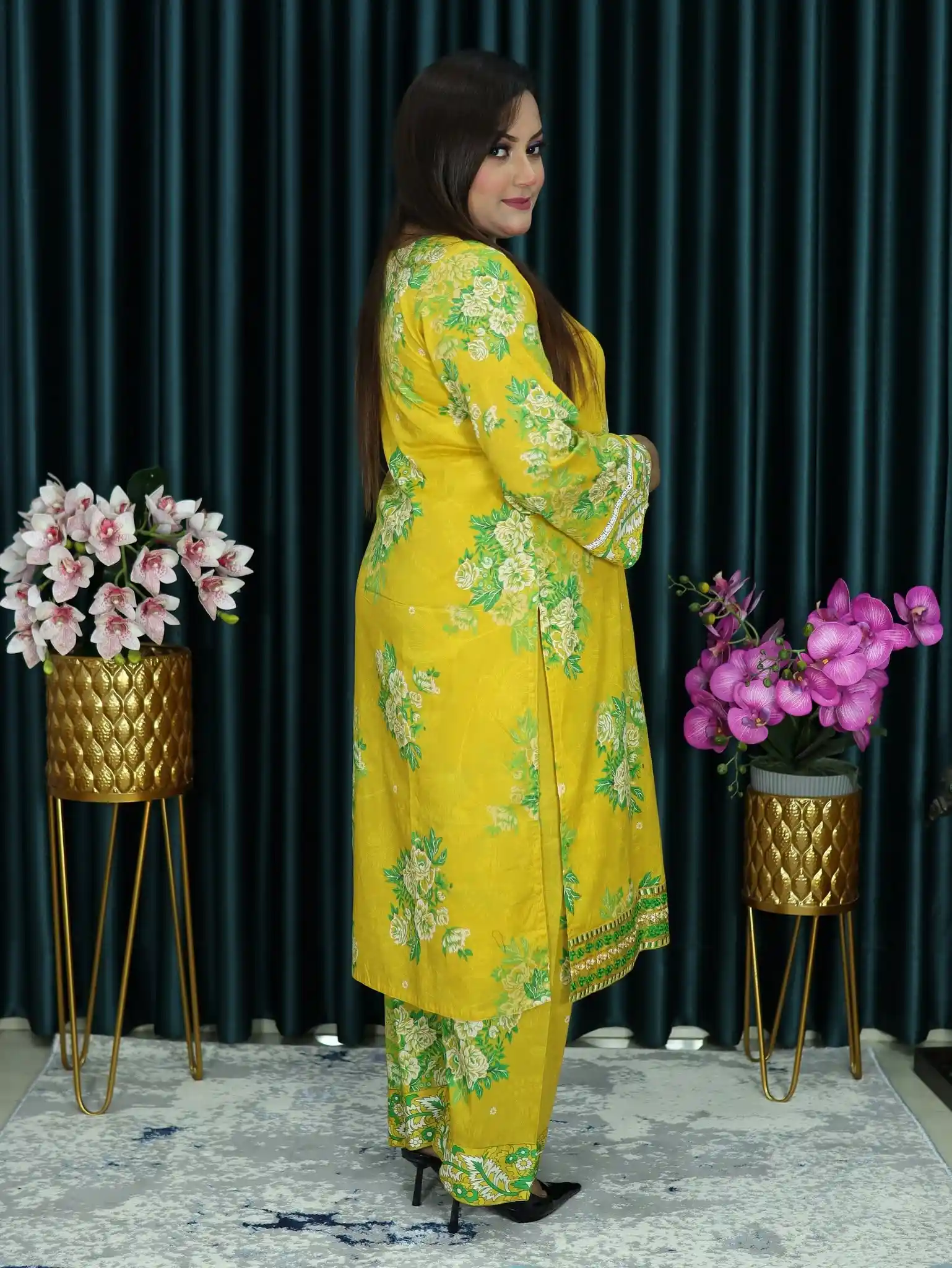 আনরেডি PAKISTANI INSPIRED ZIVA CODE 125 YELLOW COLOR (5)