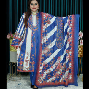 আনরেডি ELEGENT INSPIRED EMBODARY LAWN 131 BLUE & WHITE COLOR