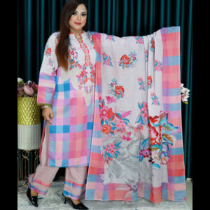 আনরেডি SWISS LAWN ELEGENT CODE 1436 NUDE & PINK MIXED COLOR